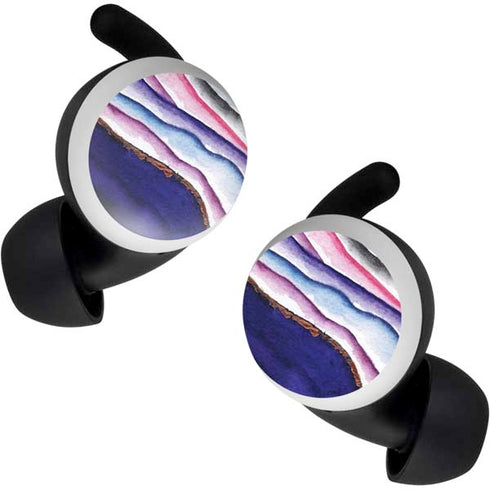 Violet Watercolor Geode Google Pixel Buds Skin